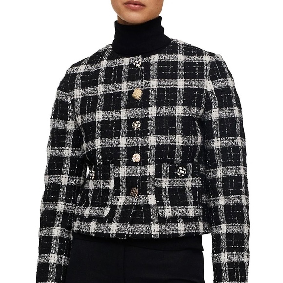 Mango  Check Tweed Jacket in XL - Picture 13 of 14
